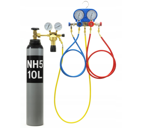 ZESTAW DO SPRAWDZANIA SZCZELNOŚCI KLIMATYZACJI R134A R410A R22  NH5 10L REDUKTOR AZOT GCE