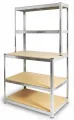 Regał magazynowy SCHODOWY metalowy 180x100x30/60 cm nadstawka 150kg 5 półek