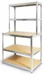 Regał magazynowy SCHODOWY metalowy 180x100x30/60 cm nadstawka 150kg 5 półek