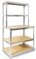 Regał magazynowy SCHODOWY metalowy 180x100x30/60 cm nadstawka 150kg 5 półek