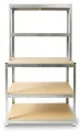 Regał magazynowy SCHODOWY metalowy 180x100x30/60 cm nadstawka 150kg 5 półek