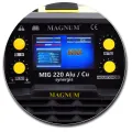 Zestaw MAGNUM MIG 220 ALU/CU LCD SYNERGIA + Butla, Reduktor